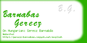 barnabas gerecz business card